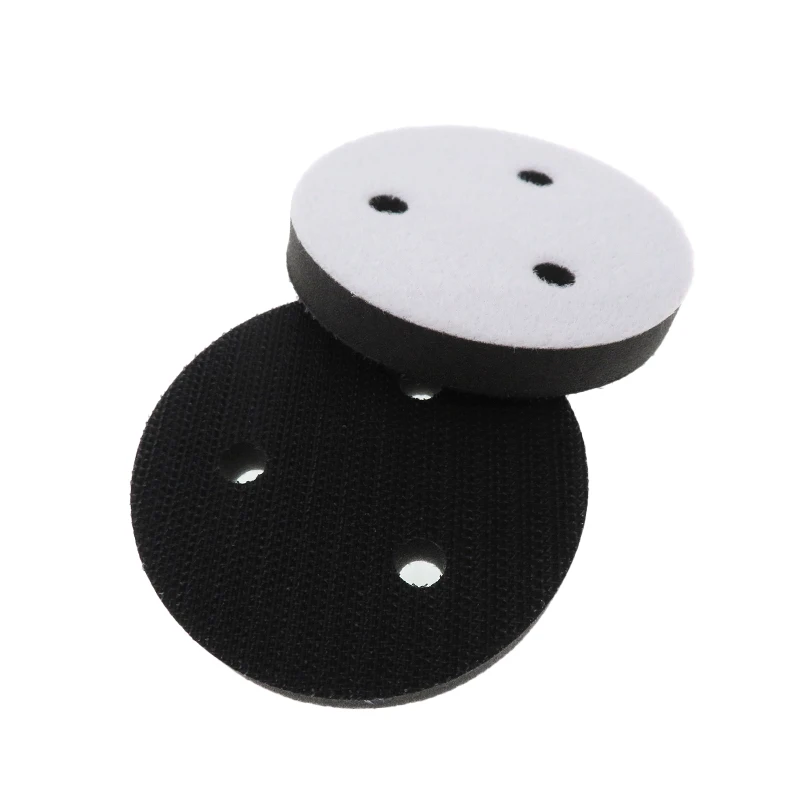 Interface Esponja Pad para Carro, Espuma Macia, Hook and Loop Backing, Almofadas de Almofada para Auto Body, Discos de Lixar, Lixadeira Orbital, 3 in, 5PCs