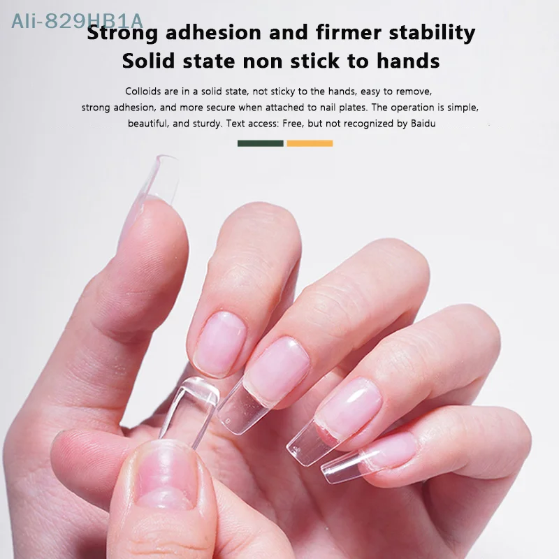 8g Soft Nail Tips Gel For Press On False Nails Solid Sticker Adhesive Nail Gel UV Bond Rhinestone Fake Tips Extension Nail Glue