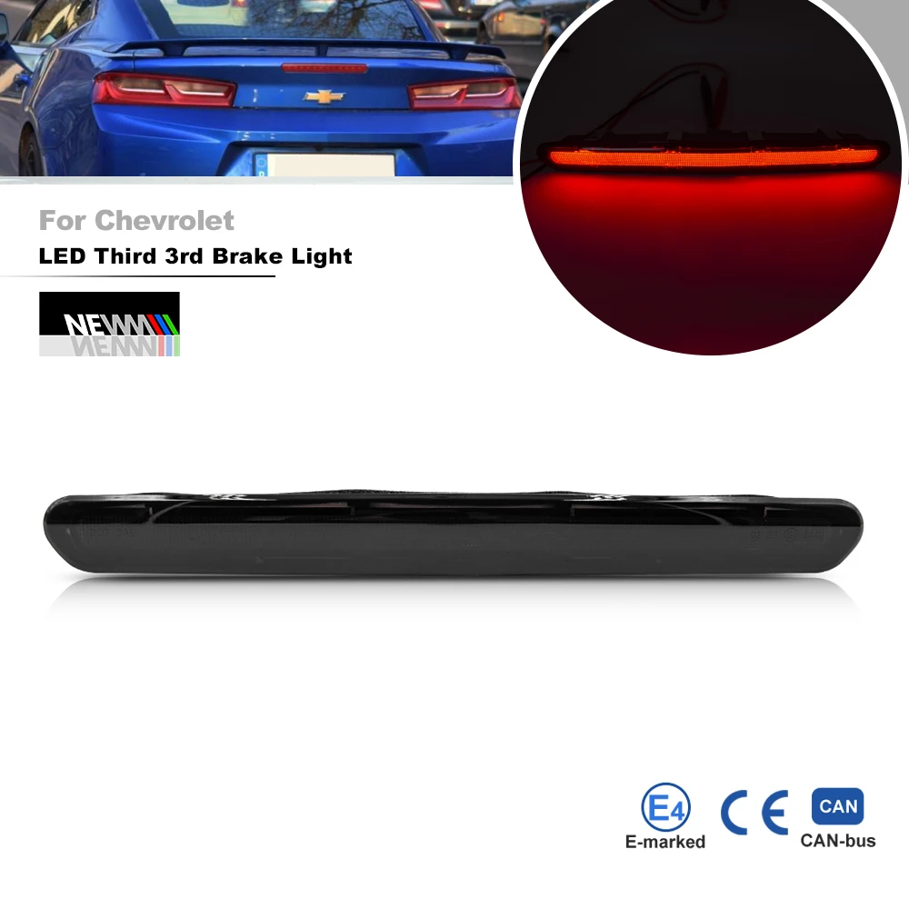 Gen6 Camaro LED Strobe 3rd Brake Light Replacement Rear Center Spare Tailgate Third Stop Lamp For Chevrolet Camaro 2016-2024