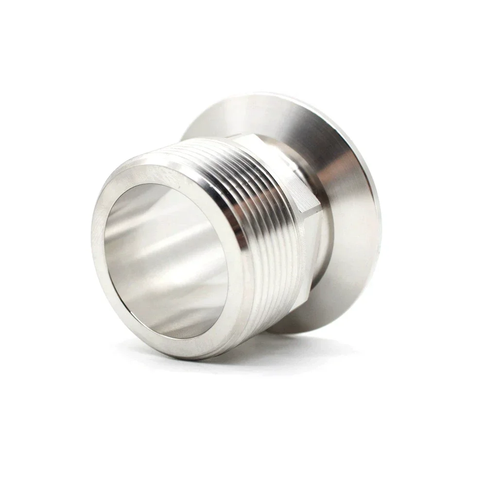 High quality three clamp NPT male adapter SS304 homemade supply accessories connector stainless steel ferrule