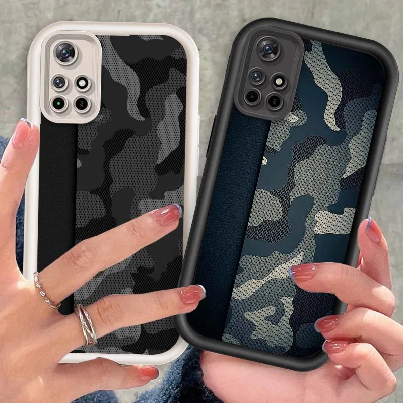 

Camouflage Illustration For Xiaomi Redmi Note 14 13 13R 12 12R 11 11E 11T 11S Pro Plus 5G Eye Ladder Cover Phone Case