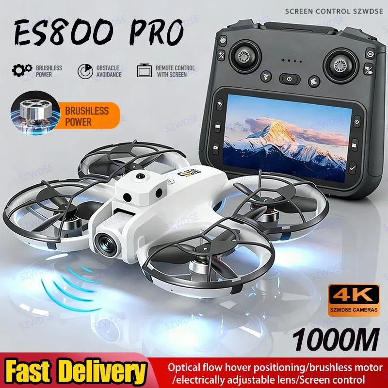 ES800 PRO RC الطائرة بدون طيار المهنية 4K كاميرا جوية FPV فرش تجنب العوائق مع شاشة كبيرة التحكم عن بعد طائرات بدون طيار قابلة للطي