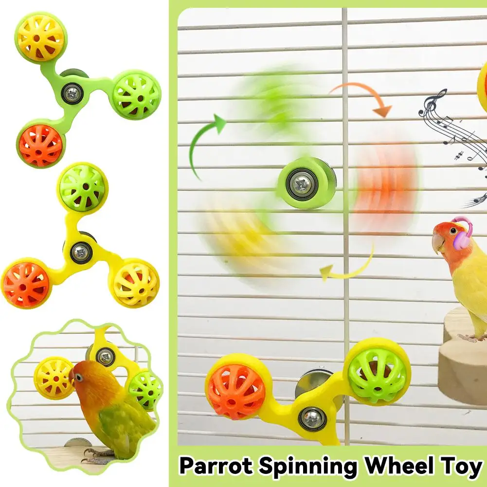 

Fabaishi Parrot Bell Rotating Toy Windmill Peony Tiger Skin Chewing Toy For Relaxation And Entertainment Spin Ball Turntable Toy