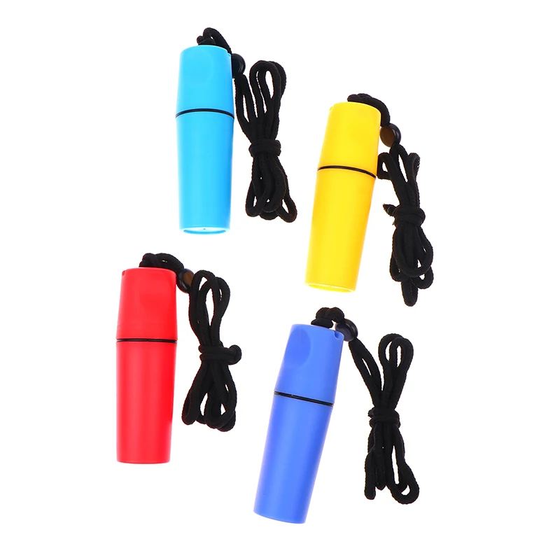 B*1PCS 11*3.6cm Portable Outdoor Storage Case For Coins Cash Practical Water Resistant Storage Tube With Black Lanyard