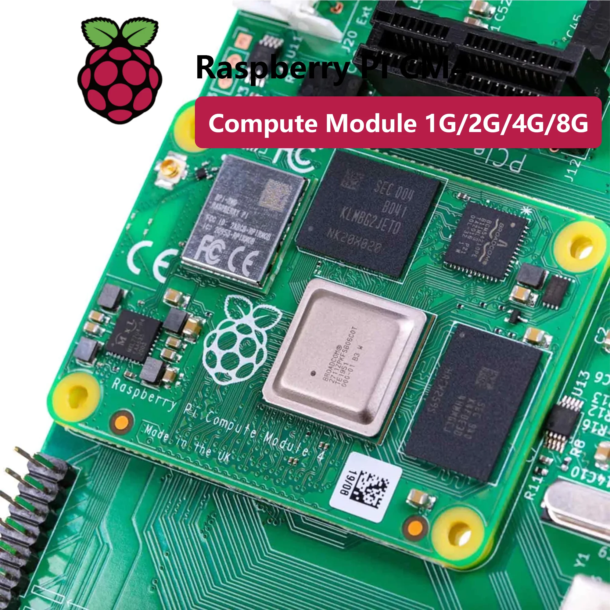 Raspberry Pi Compute Module 4 CM4 BROADCOM 1G/2G/4G/8G RAM opcional EMMC Wi-Fi y Bluetooth 5,0 ARM Raspberry Pi CM4