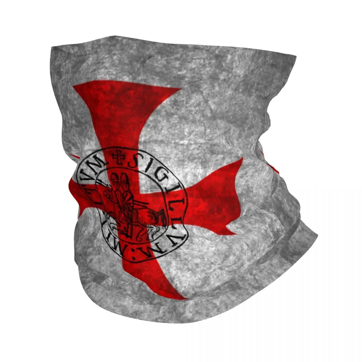 New Custom Templars Flag Bandana Neck Gaiter for Hiking Cycling Women Men Wrap Scarf Cross Balaclava Warmer