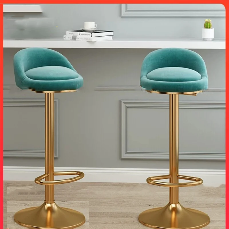 

Household Bar Chair Lift Bar Chair Swivel Bar Stool Bar Chair Swivel Chair High Stool Backrest Round Stool Beauty Stool