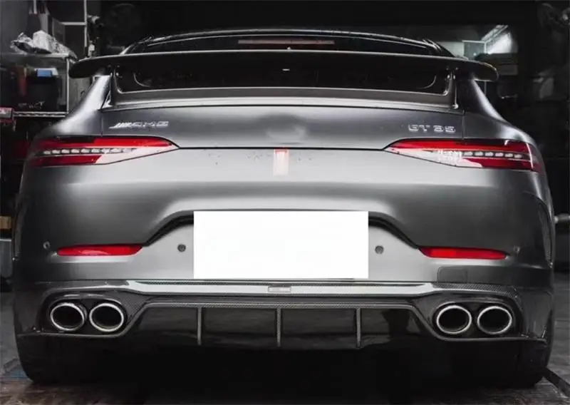 لمرسيدس بنز AMG GT43 GT50 GT53 2019 2020 2021 2022 2023 ReaI ألياف الكربون الوفير الخلفي الشفة المفسد عدة #5