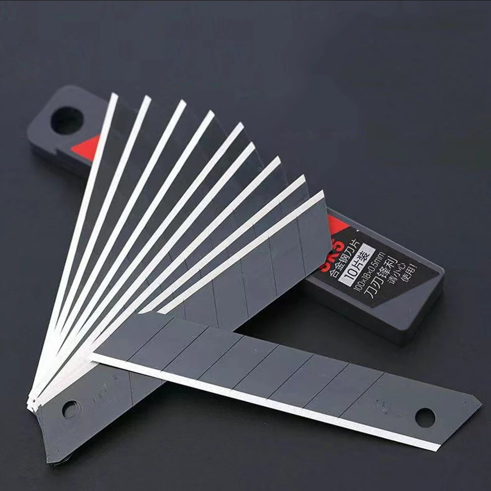 Imagem -01 - Faca Utilitária Retrátil de Cortador de Caixa Bolso Snap-off Corte de Papel de Corda Lâmina de 25 mm 50 Pcs Aço Inoxidável Sk5 faca utilitaria retratil de cortador de caixa bolso snap off corte de papel de corda lamina de 25 mm 50 pcs aco inoxidavel sk5 01