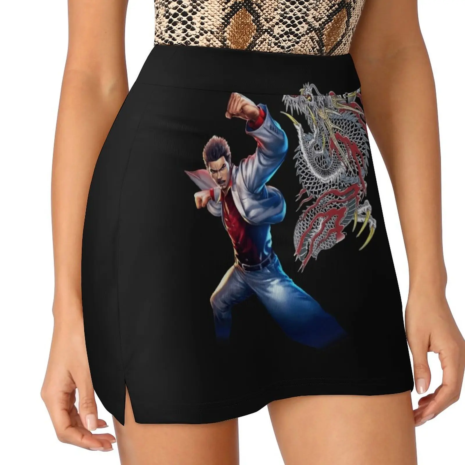Yakuza Kiryu Dragon Mini Skirt Evening dresses Women's summer skirts Korean skirts School uniform