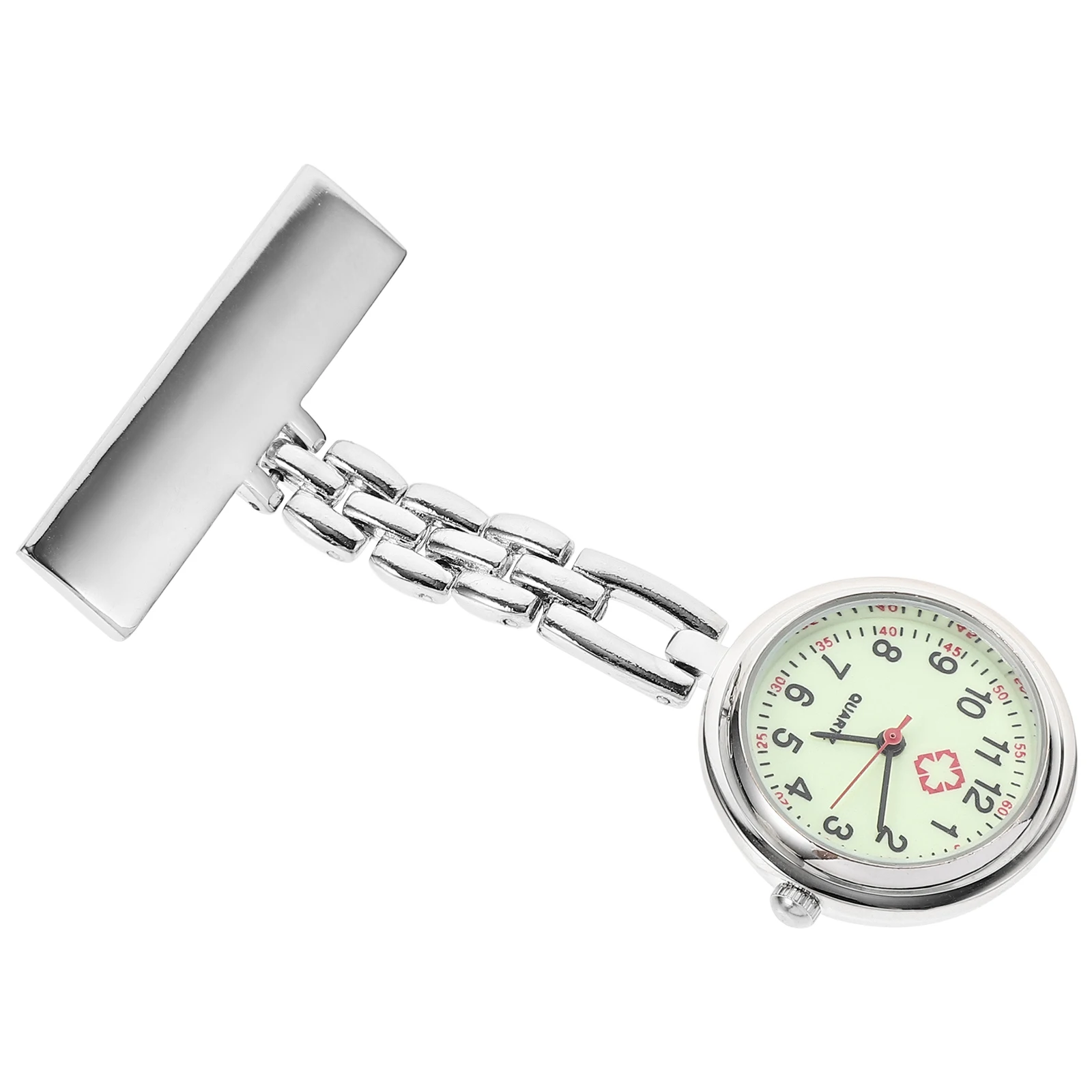 

Silver Green Nurse Nurse Brooch Watch Lapel Watch Safety Pin Hanging Design for Medical Students Doctors Pocket Watches
