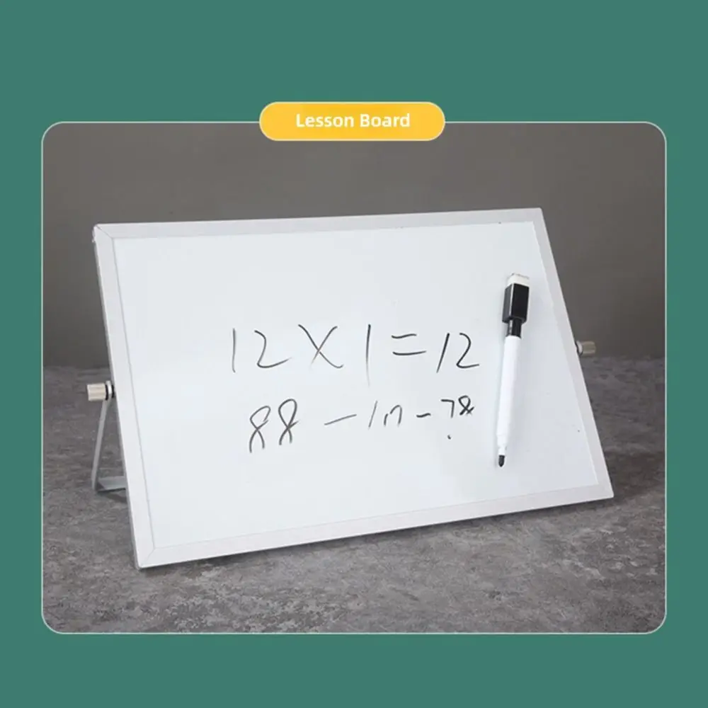 Adjustable Foldable Desktop Whiteboard Double Sided Use Erasable Writing Board With Bracket Message Board Desktop Use