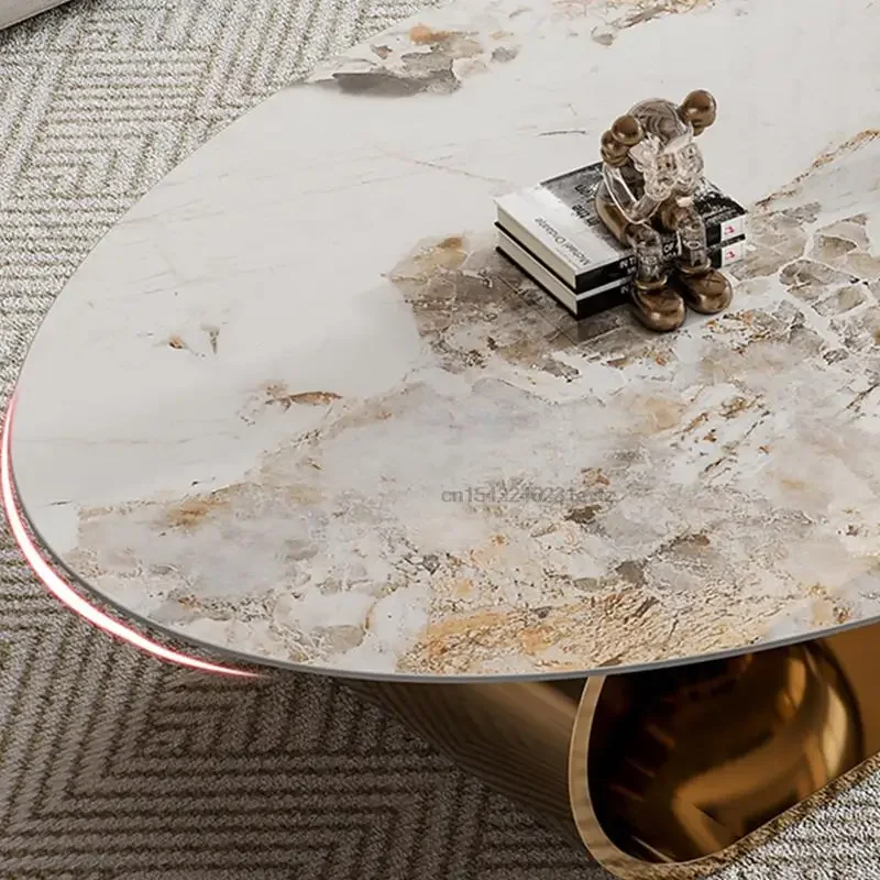 Modern Luxury Natural Marble Coffee Table Designer Irregular White Coffee Table Organizer Hardcover Stolik Kawowy Decoration