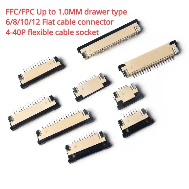 

FFC/FPC Up to 1.0MM drawer type 6/8/10/12 Flat cable connector 4-40P flexible cable socket