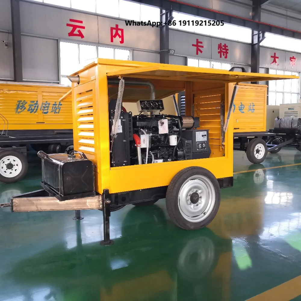Newest Generator Silent Mobile Type Generator Trailer Generator 30Kw 50Kw 80Kw 100Kw 500Kw Cheap Price for Sale