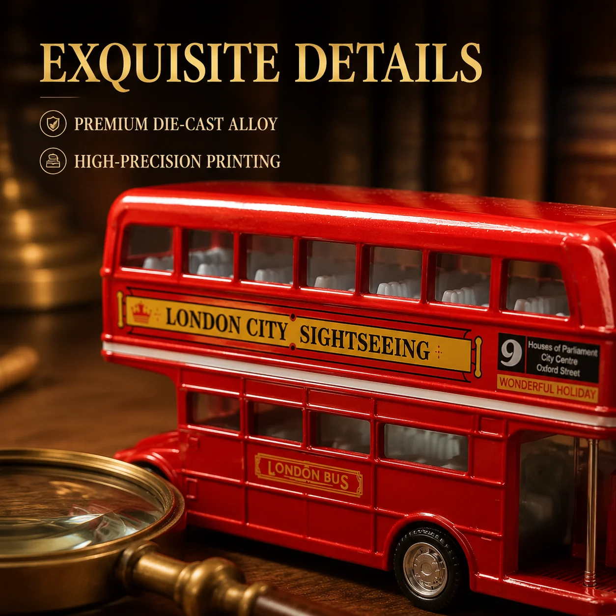 Modelo de Ônibus Clássico Verm - Kids Toys London avaliação e preço
