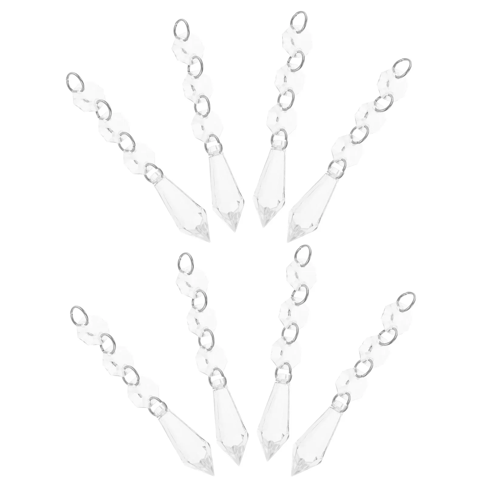 

10 шт. прозрачных хрустальных подвесных призм для люстр, декоративные элементы для освещения, хрустальные подвесные украшения для дома, подвески для ламп