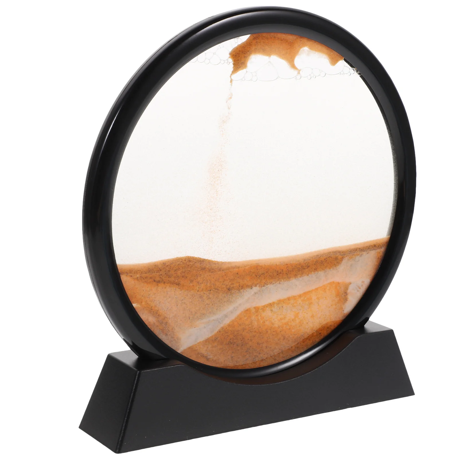 Ampulheta de arte em areia 3D com design de paisagem em movimento para mesa, escritório, casa, sala de estudo, mesa estética