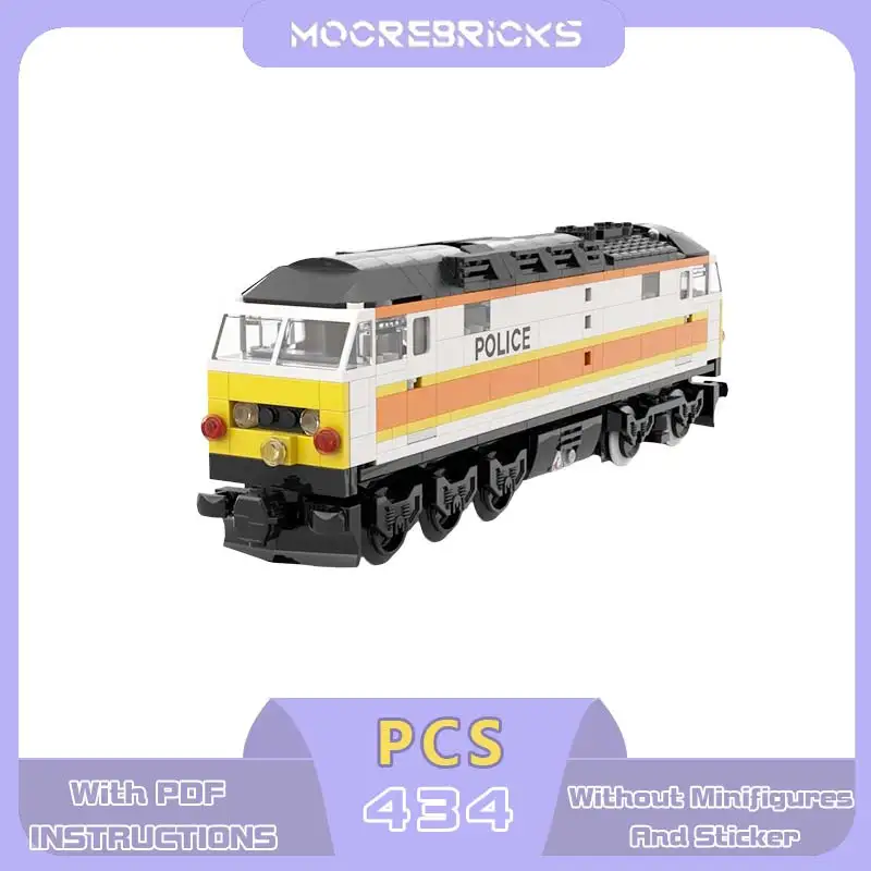 

MOC British Class 47 Police Train Building Blocks with Light Sound Classic UK Diesel Locomotive Railway Bricks Model Toys
