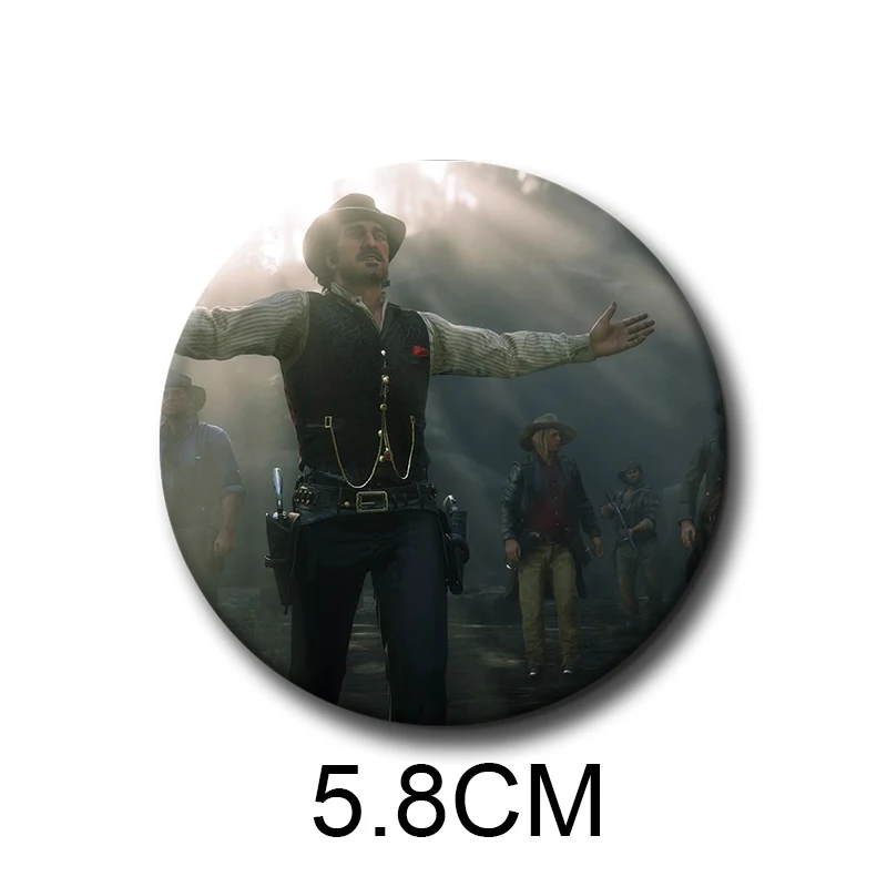 Red Dead Redemption 2 Game Brooch RDR2 Soft Button Pin Coquette Arthur Morgan Cosplay Badge Bag Hat Accessories Jewelry Gifts