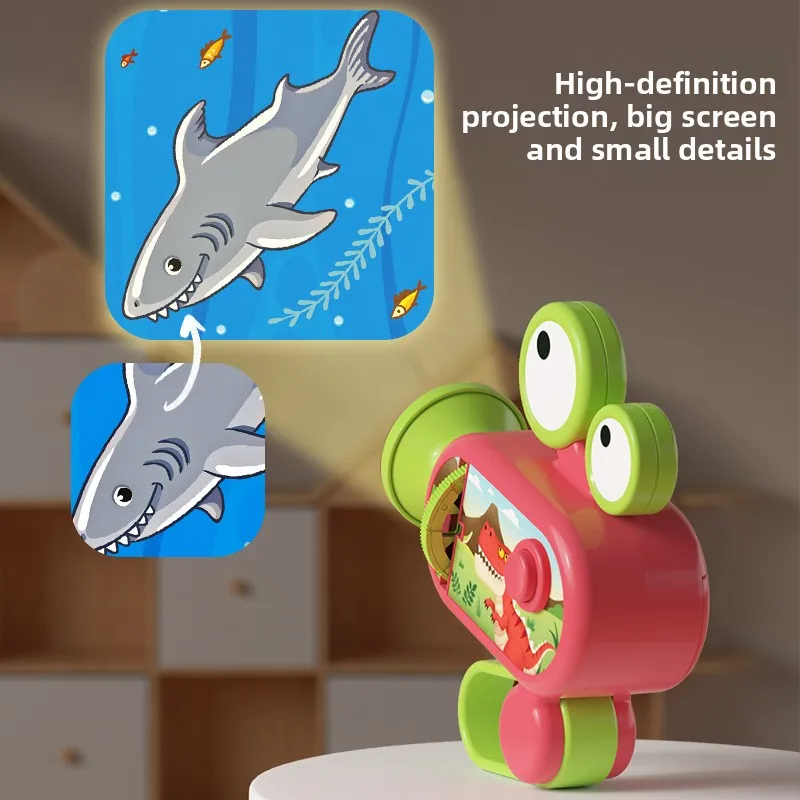 الأطفال الإسقاط مصباح يدوي الطفل جهاز عرض محمول التعرف على الألوان السيناريو ألعاب تعلم المبكر 12 بطاقة مع 96 أنماط