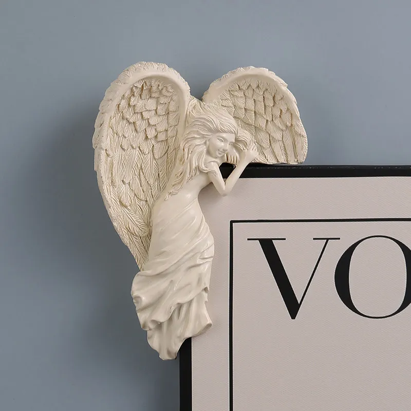 Angel of Redemption Ornament Statue Door Frame Decoration Awakening Wings Pendant