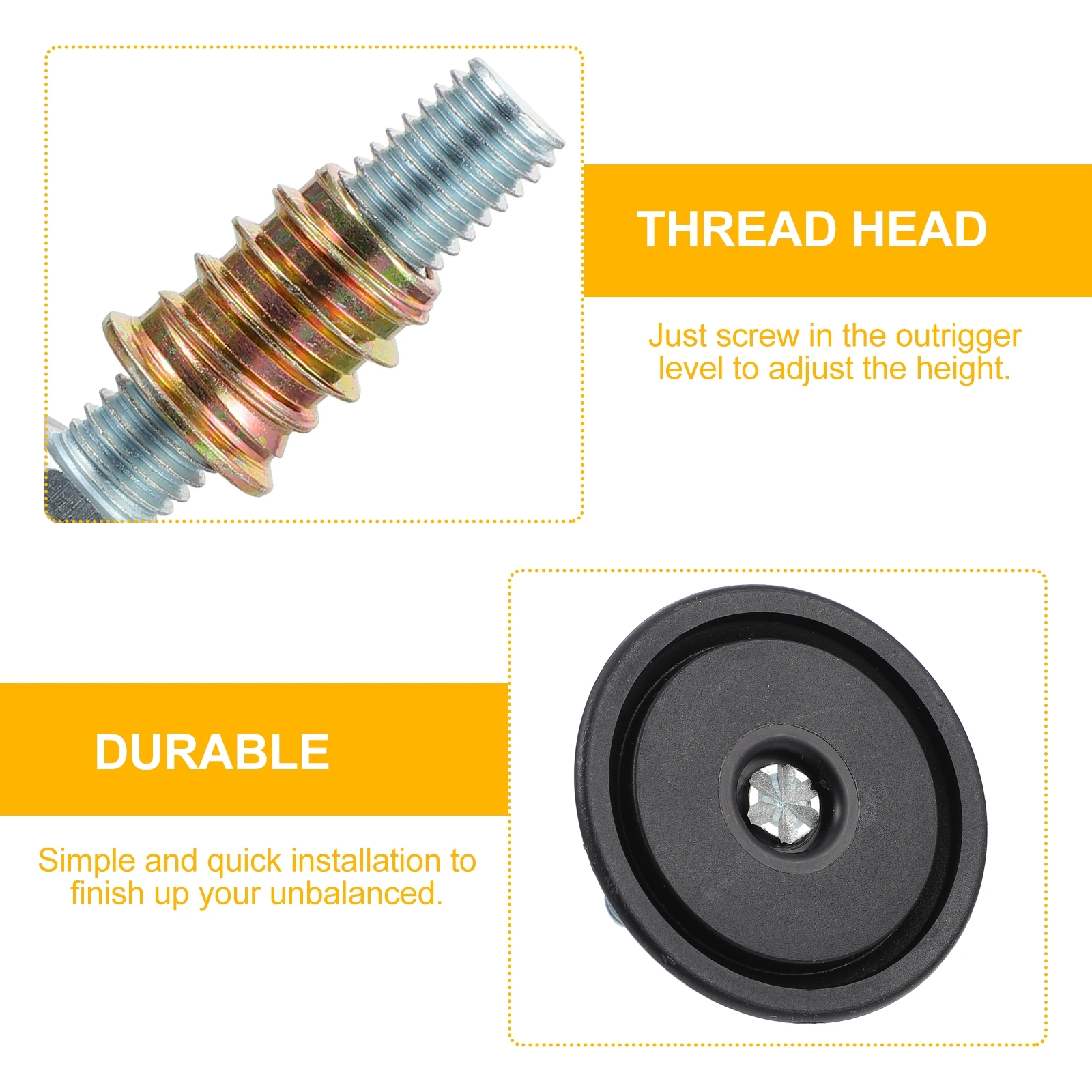 

4pcs Adjustable Leg Adjustable Leveling Legs Levelers 63mm T Nut Feet for Table Chair Height Adjustment Protect Floor