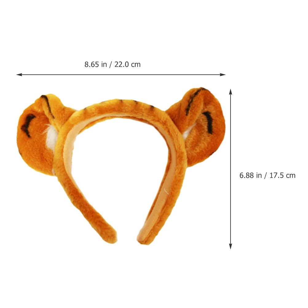 Tiger Ears and Tail Adult Halloween Costume Accessories for Women Kids Headband Paw