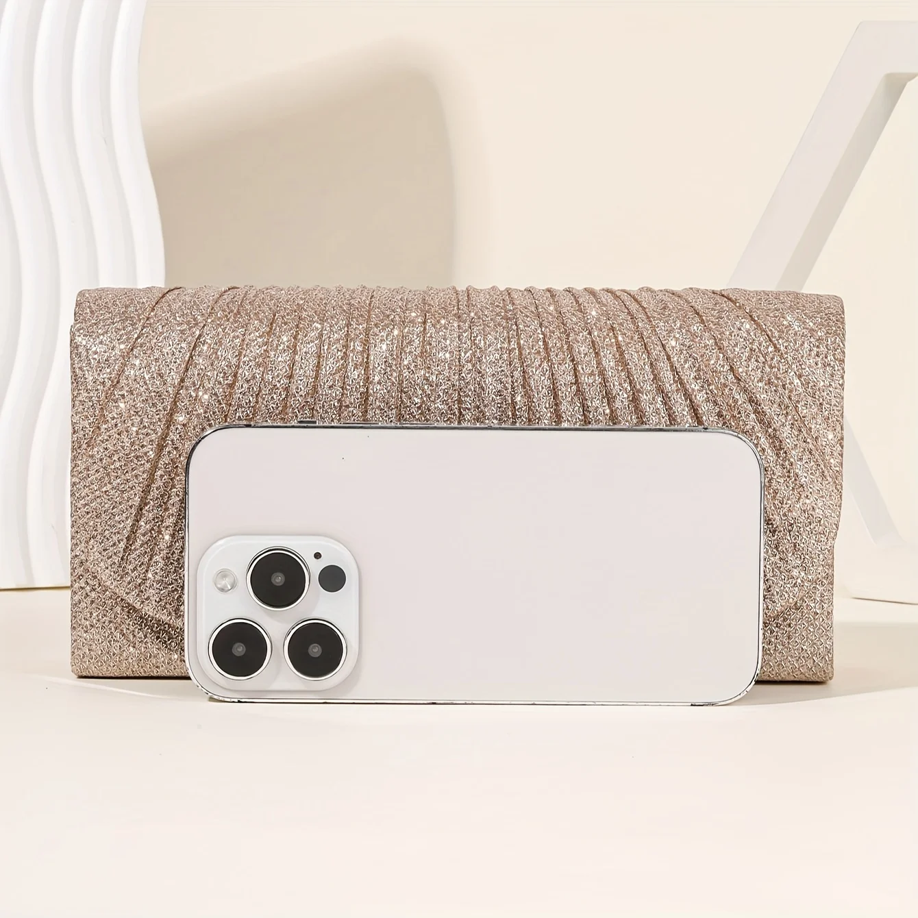 Shiny Wedding Clutch Handbag Glitter Shiny Shoulder Bag Wedding Purses Sling Dating Bag Women Girls All-matching Evening Bag