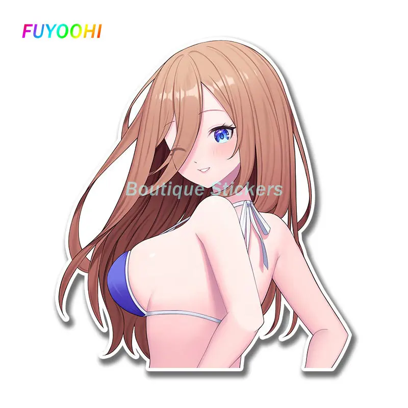 FUYOOHI Play Stickers Nakano Miku Car Stickers Graffiti Anime Vinyl Car Wrap Decal Laptop Motorcycle Helmet Car Accessories