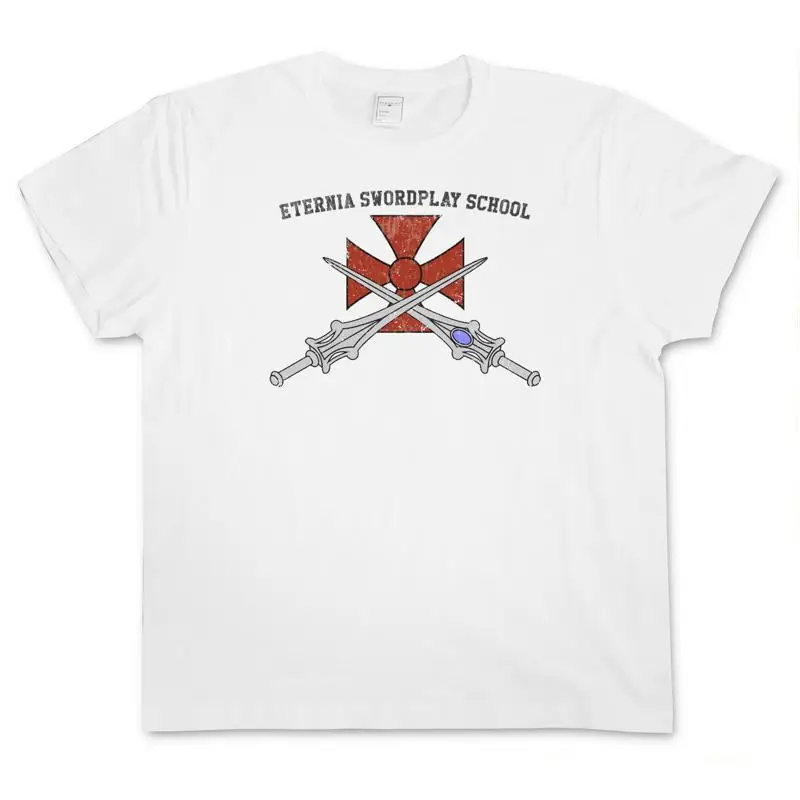 ETERNIA SWORDPLAY SCHOOL II T-SHIRT Masters Of Motu Logo The Universe Skeletor