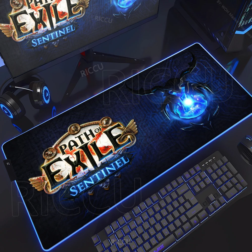 

Коврик для мыши RGB 400x900 мм Path of Exile, настольный коврик, игровой XXL, большие аксессуары для игровых ПК, коврик для клавиатуры ноутбука, игровые коврики для мыши со светодиодной подсветкой