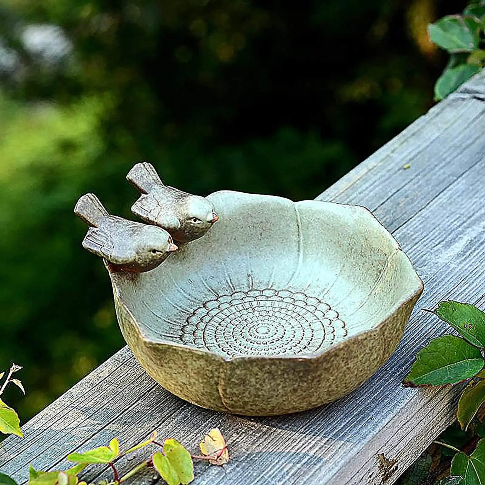 

NEW Birds Feeder Yard Ceramic Birth Baths Garden Decor Birth Feeder Ceramic Aquarium Retro Finish Bird Feeder Tray