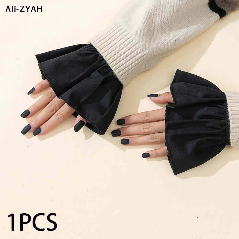 【HY6】Nail Photo Glove Gentle Fake Cuffs Decorative Chiffon Flare Cuffs Fashion Sexy Nail Art Accessories Photography Props
