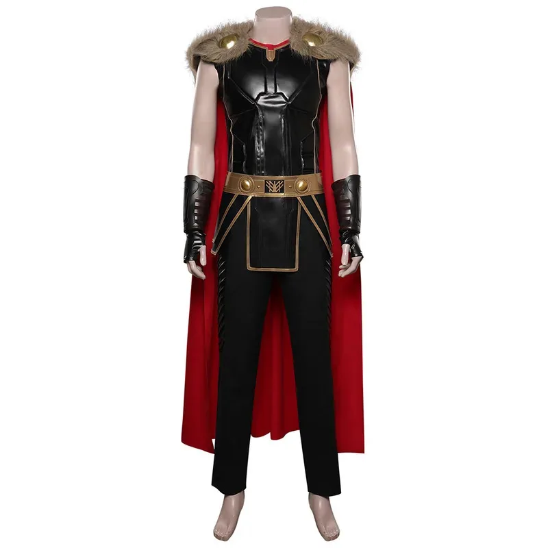 Sky 02 Film Liefde En Donder 4 Thor Cosplay Fantasie Pruik Mantel Set Mannen Kostuum Voor Mannelijke Superheld Pak Rollenspel Halloween Pa88Li