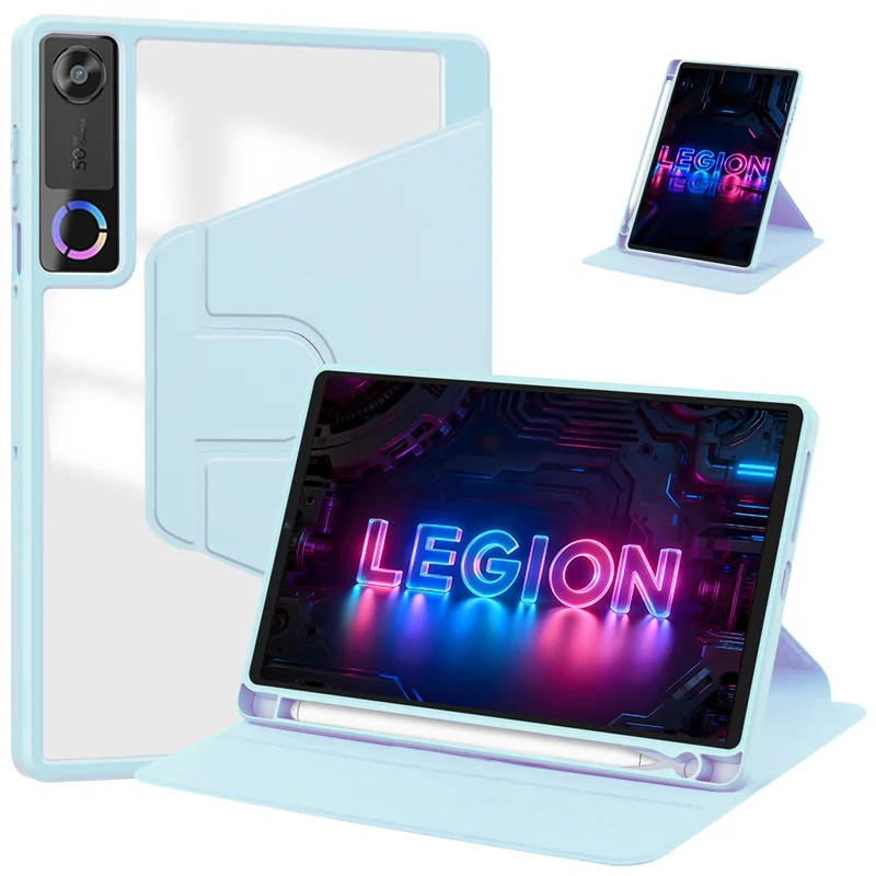 Lenovo Legion Y700 第5世代用ケース、ペンホルダー付き、360度回転