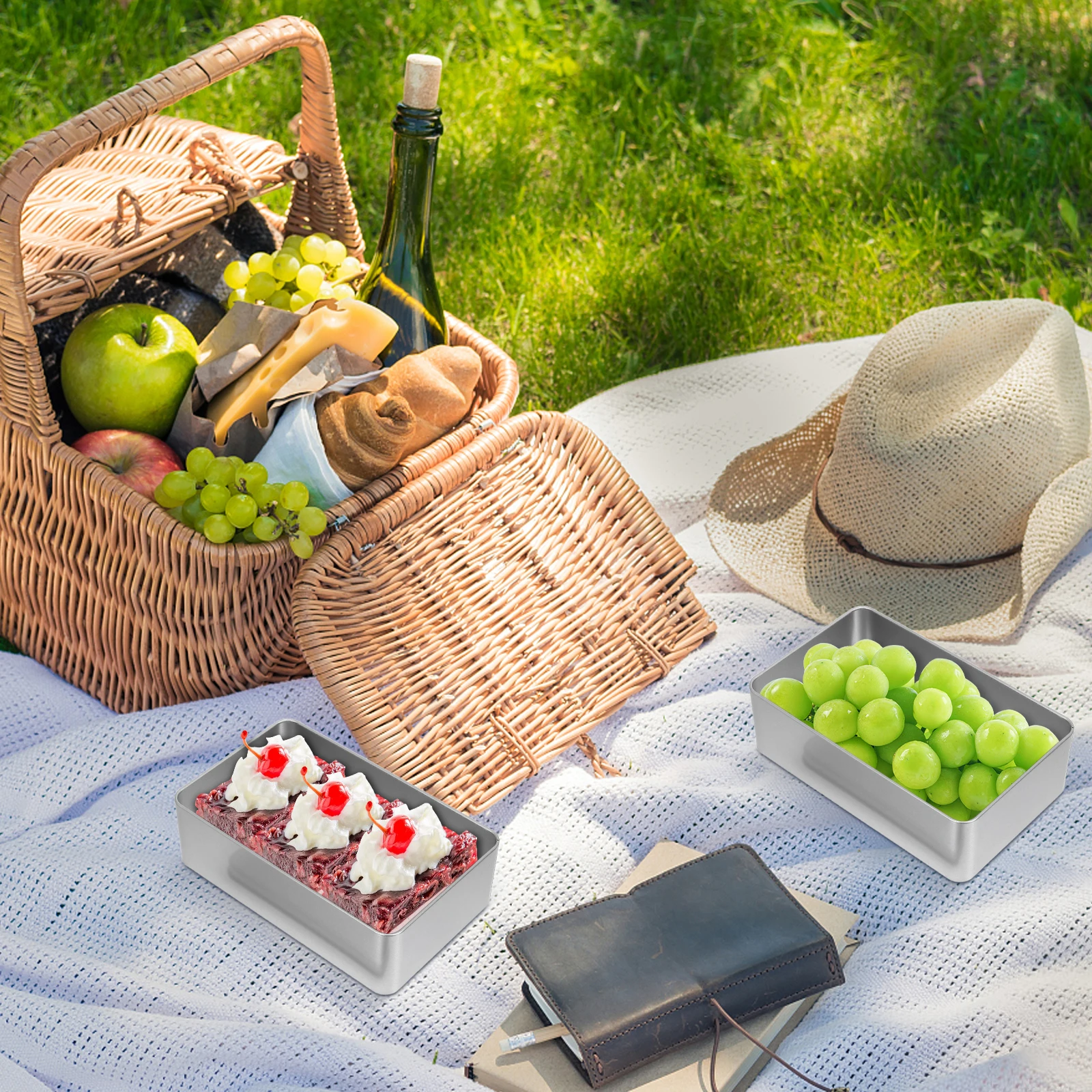 

3 Pcs Tinplate Boxes Frosted Square Biscuit Containers Metal Cookie Tins Bakery Packaging Gift Ideas