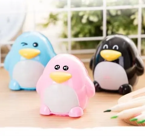 1PC Penguin Shape Pencil Sharpener Creative Sharpeners School Supplies For Kids Gift（SS-941）