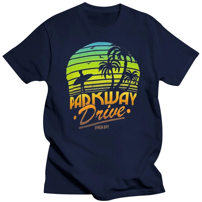 Men t shirt Parkway Drive Surfer Sunset Byron Bay Multicolor Image Black S-4XL t-shirt women