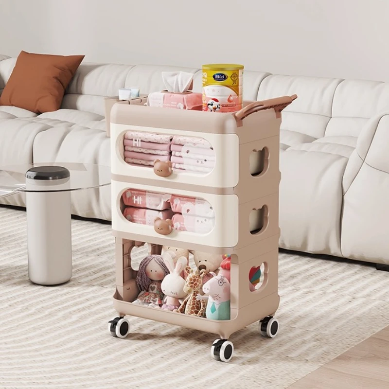 

‌ Органайзер для хранения детей, многоуровневая детская тележка, портативная мобильная тележка для пеленания, просторная тележка для ухода за новорожденными