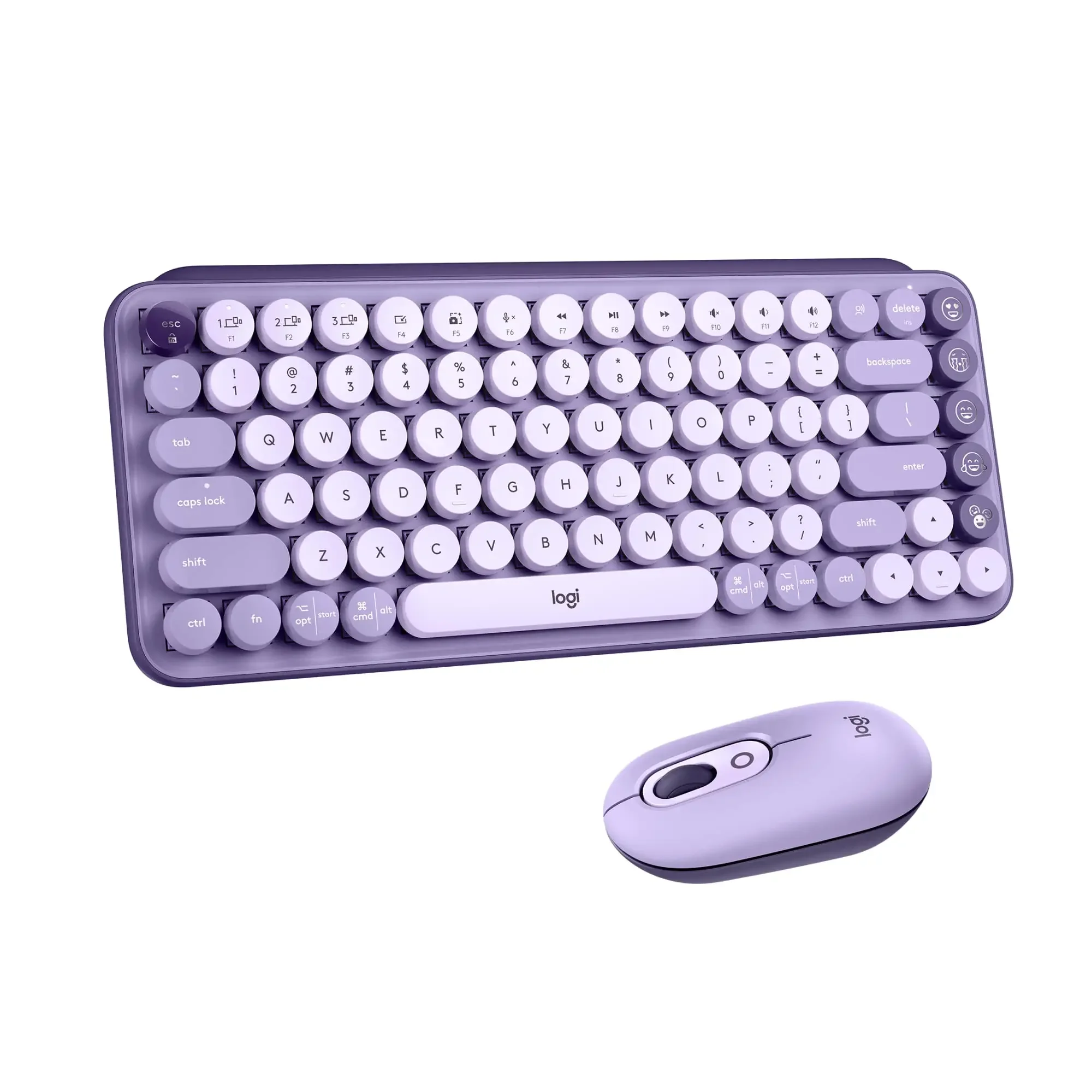 Typewriter Style Mechanical Keys  Function Wireless Keyboard Mouse Combo