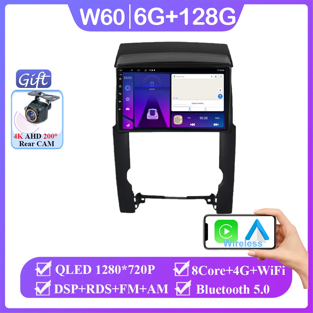 Autoradio Voor Kia Sorento 2009-2012 Android Auto Multimedia Speler GPS Navigatie Stereo Head Unit Geen 2din DVD 5G WIFI TS10 BT