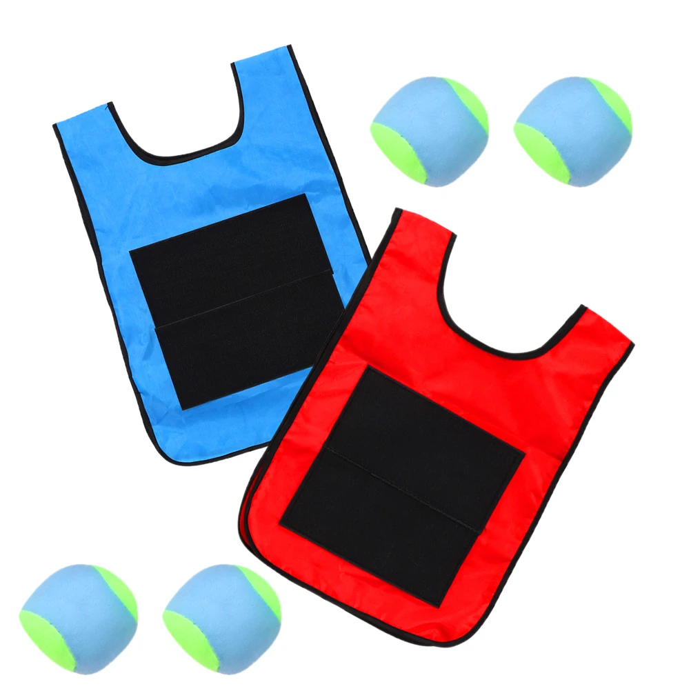 2 セット親子インタラクティブ粘着性遊び場スポーツおもちゃ子供用ドッジボールゲームベスト幼児