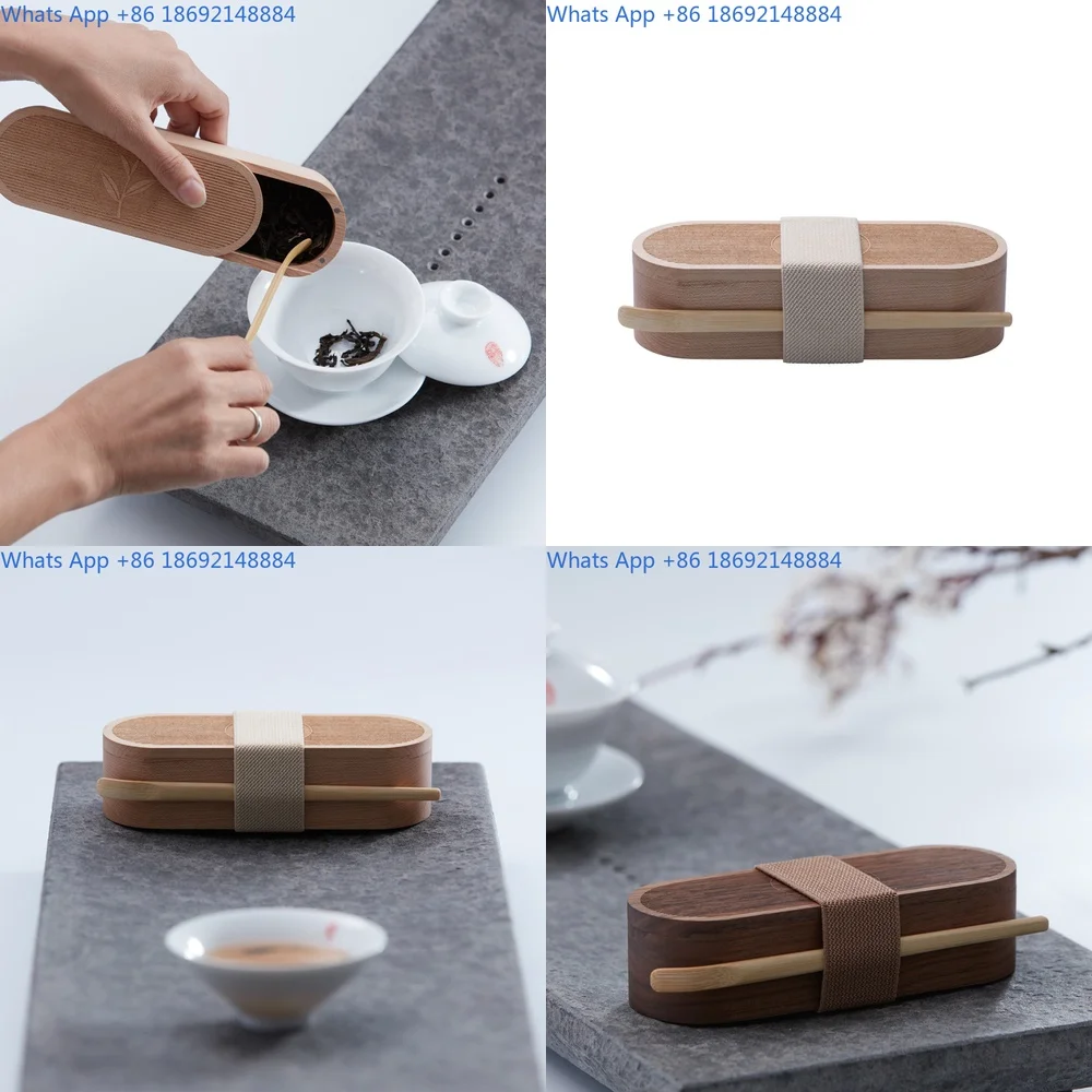 

Portable Travel Tea Box Wooden Mini Tea Storage Container for Home Use Premium Freshness Keeper Gift
