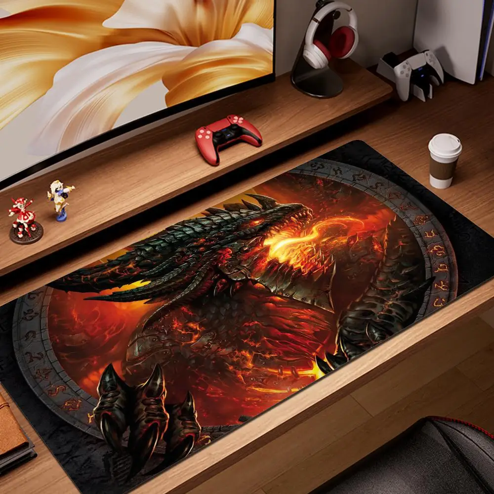 Big Gaming XXL Mouse Pad Desk Mat Phoenix Fire Bird Dragon Anime Mousepad Computer Gamer Mauspad Home Office Gift Pc Accessories