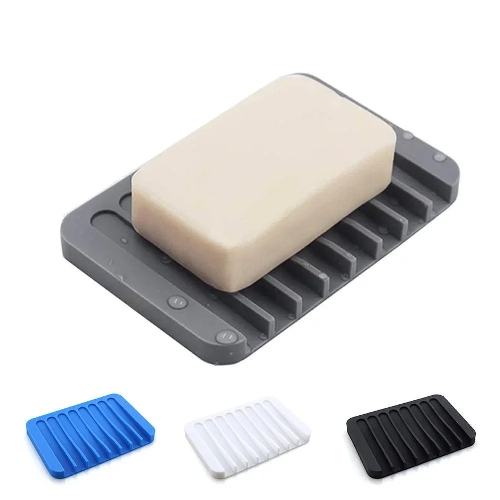 Portasapone autodrenante, portasapone in silicone, salvasapone per bagno, cucina, mantenere le barre di sapone asciutte, facile da pulire, prolunga la vita dei saponi