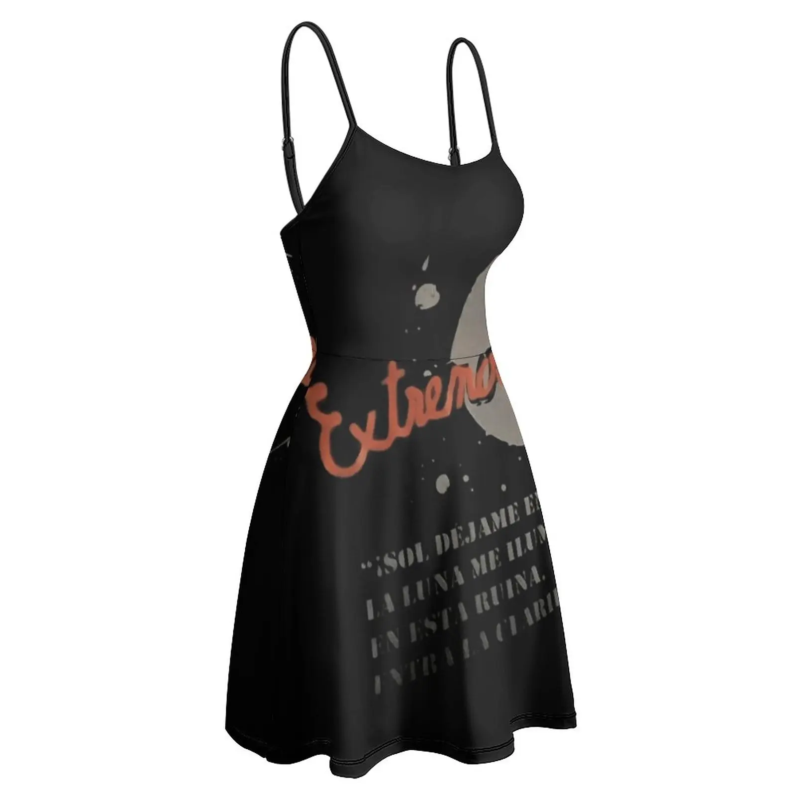 Fondo Extremoduro Vestido Feminino Sling Engraçado Gráfico Exótico Roupas de Mulher Nerd Partes O Vestido