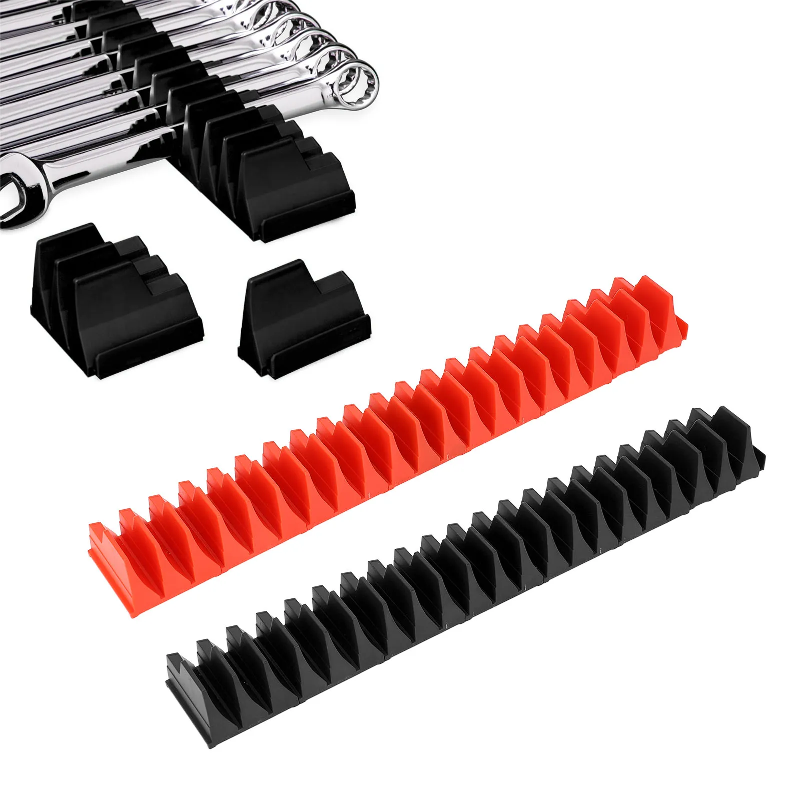 Modular Wrench Organizer Wrench Rack Holder Capacity Multifunctional Compact ABS Magnetic Modular Wrench Organizer