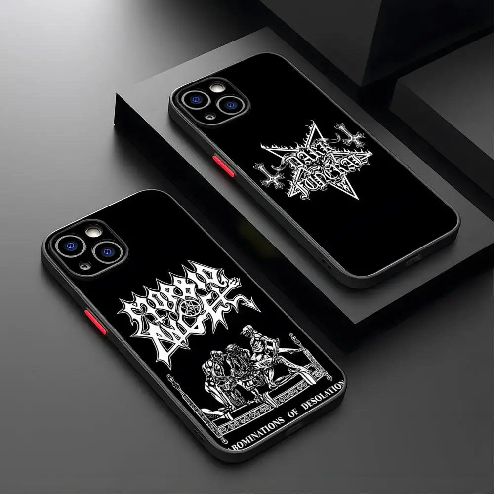 Heavy Metal Dark Funeral Band Phone Case For IPhone 15 Plus 14 Pro Max 13 11 12 Mini Xs X Xr 7 8 Plus Se Matte Translucent Cover