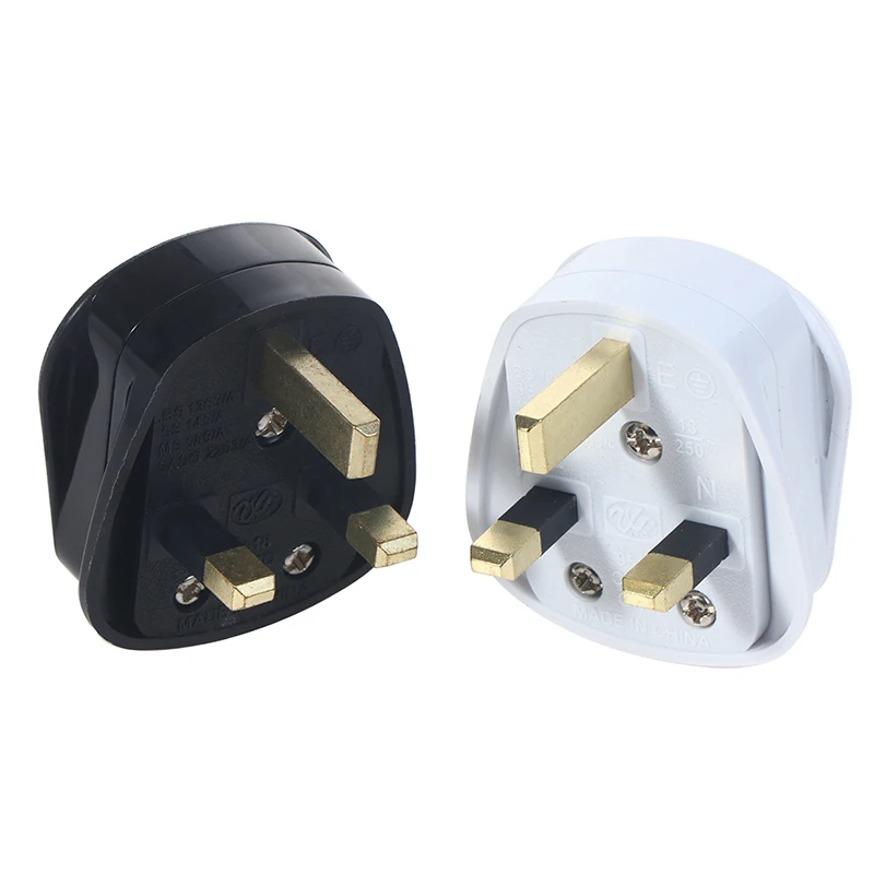 England Removable Power Plug White Black 3 Pin UK Mains Plug 13A Appliance Assembly Power Cord Fuse Wiring Connector